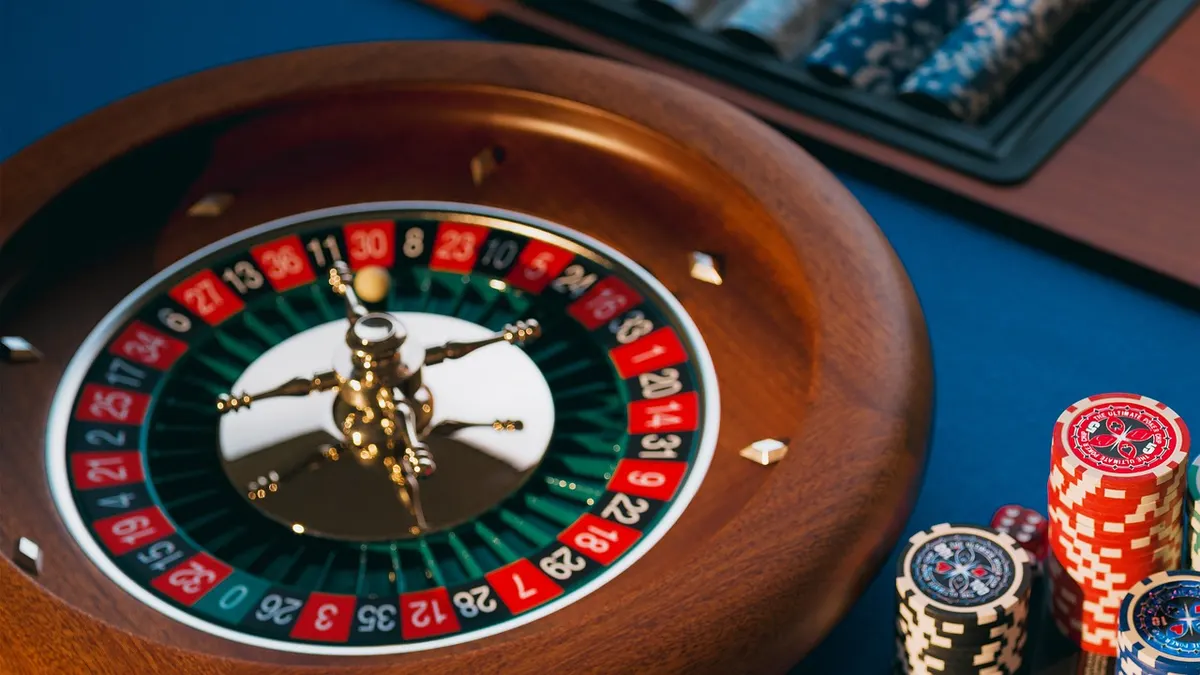 Tavolo della roulette in un casinò online italiano