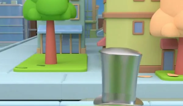 Pedina cappello di Monopoly Go sul tabellone di gioco